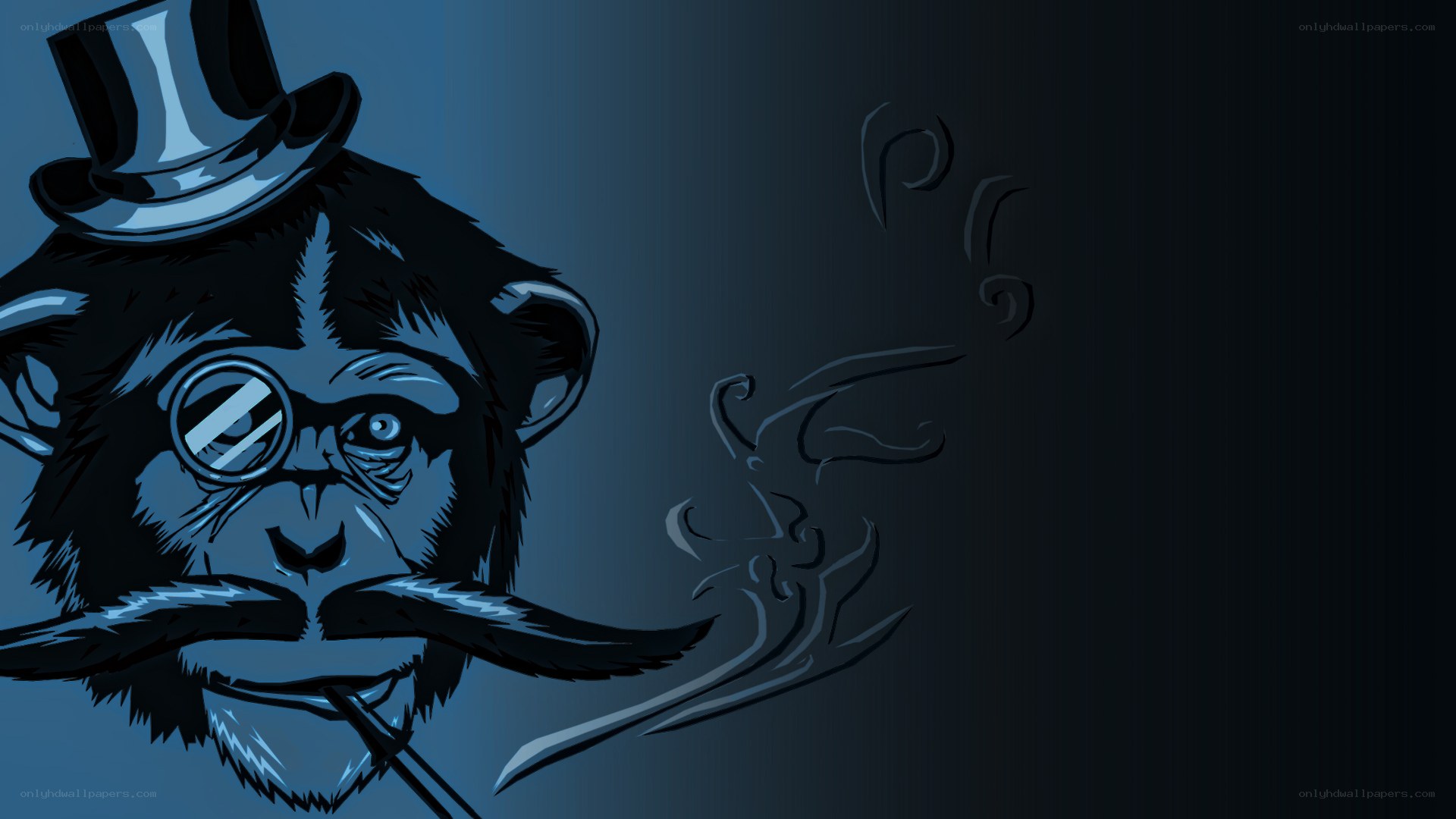 monkey in top hat with cigar