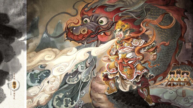 Monkey King vs Dragon