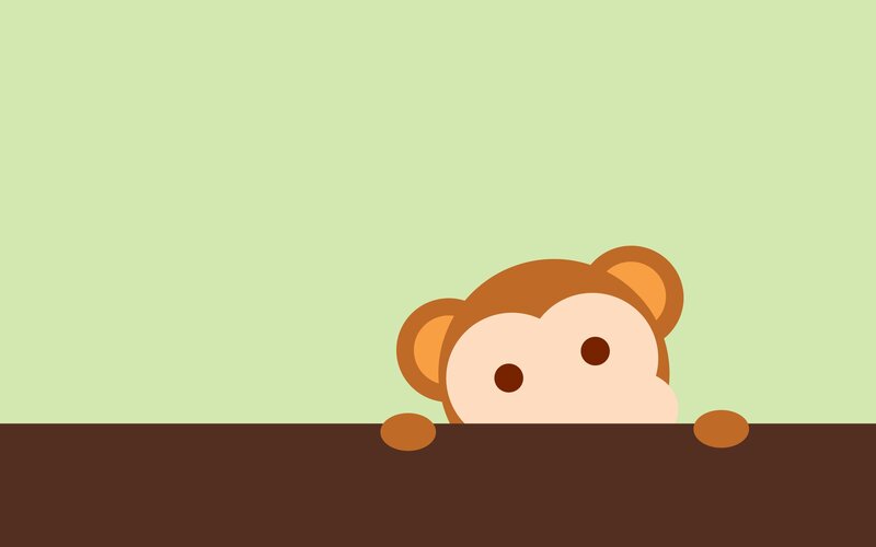 Monkey Peeking over Edge
