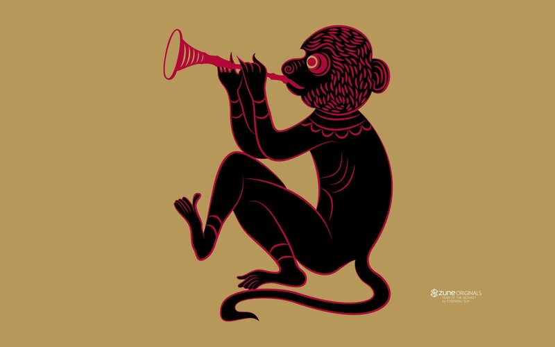 Monkey Playing Trumpet