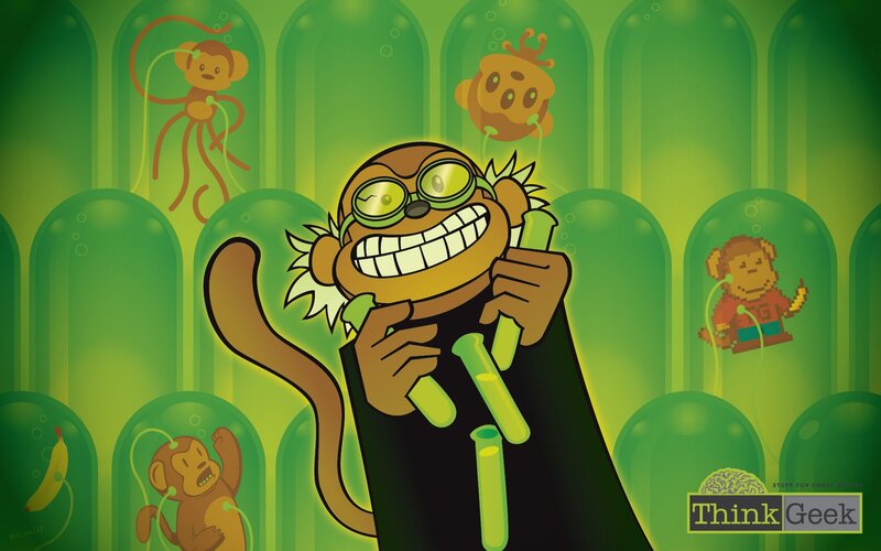 monkey scientist in lab
