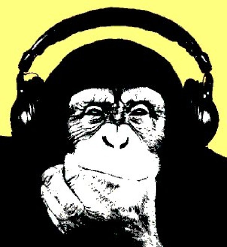 Monkey Wearing Headphones