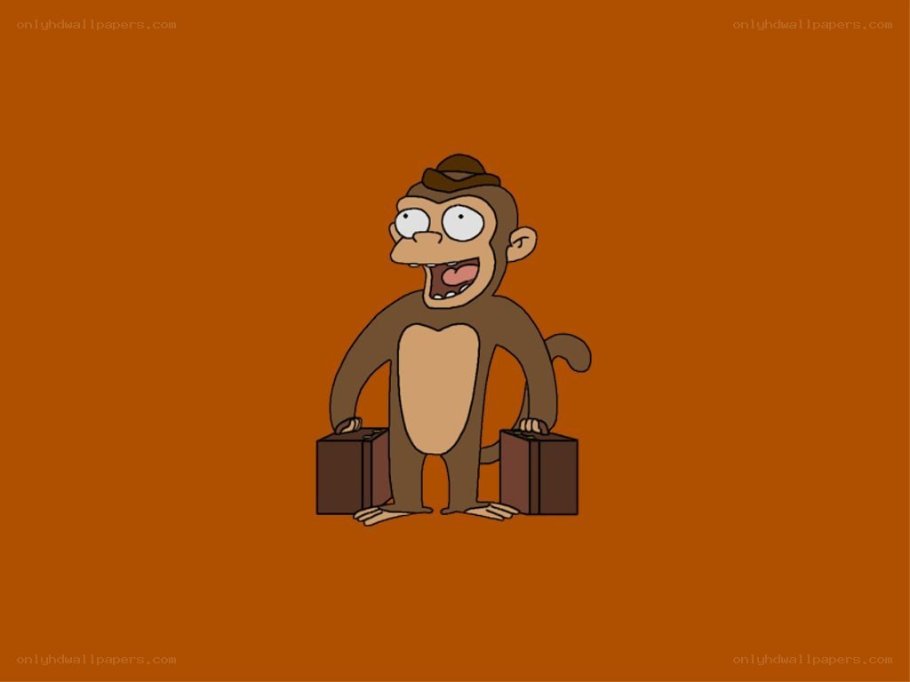 monkey with luggage