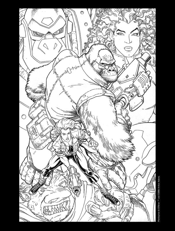 Monkeyman and O'Brien comic art