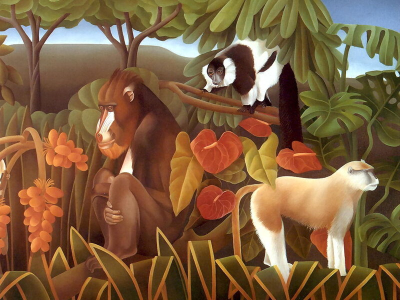 Monkeys in Jungle