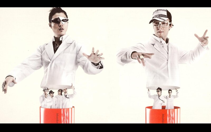 Monkeys in white suits