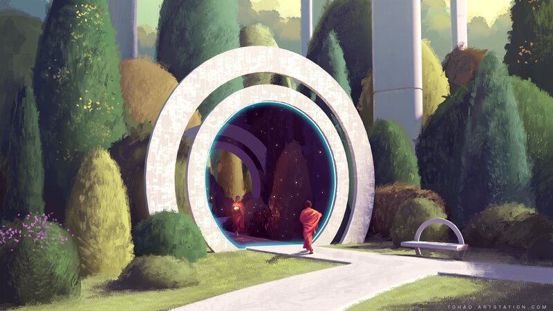 Monks at Portal