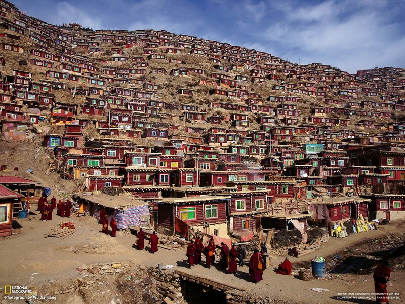 Monks in Red Robes — Dramatic