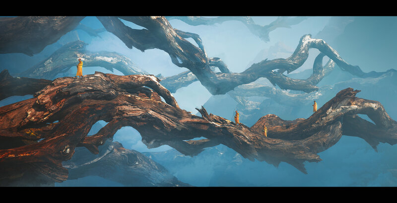 Monks on Floating Branches