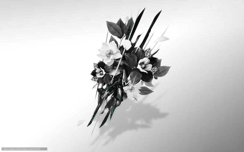 Monochrome floral arrangement