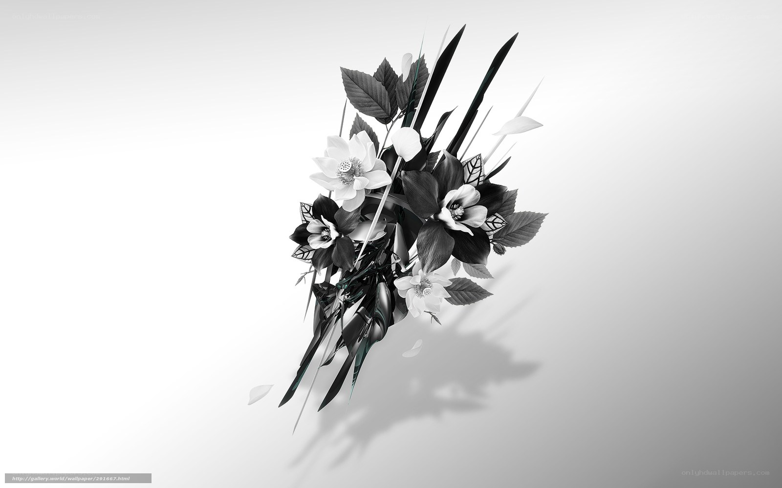 Monochrome floral arrangement