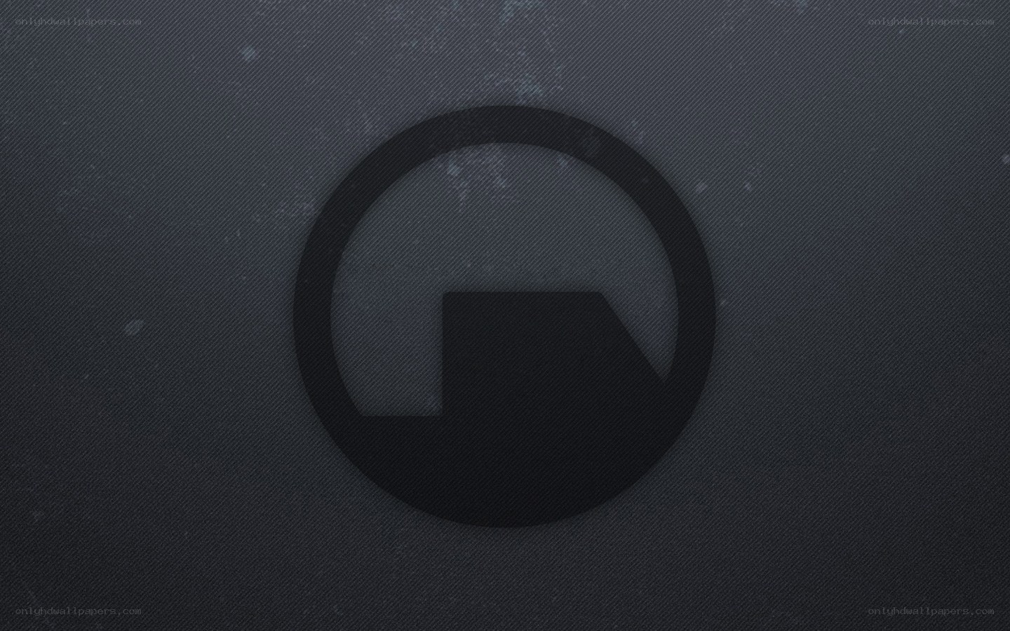 Monochrome logo on textured background