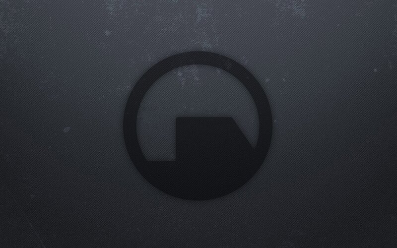 Monochrome logo on textured background