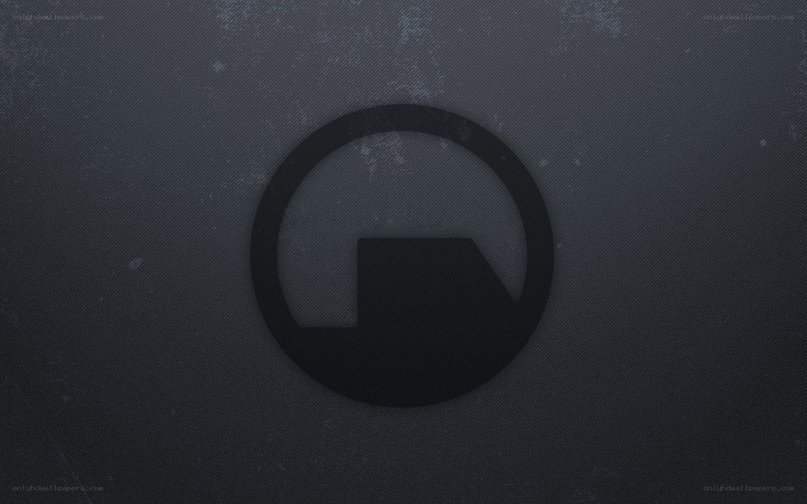 Monochrome logo on textured background