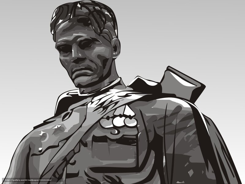 Monochrome statue portrait