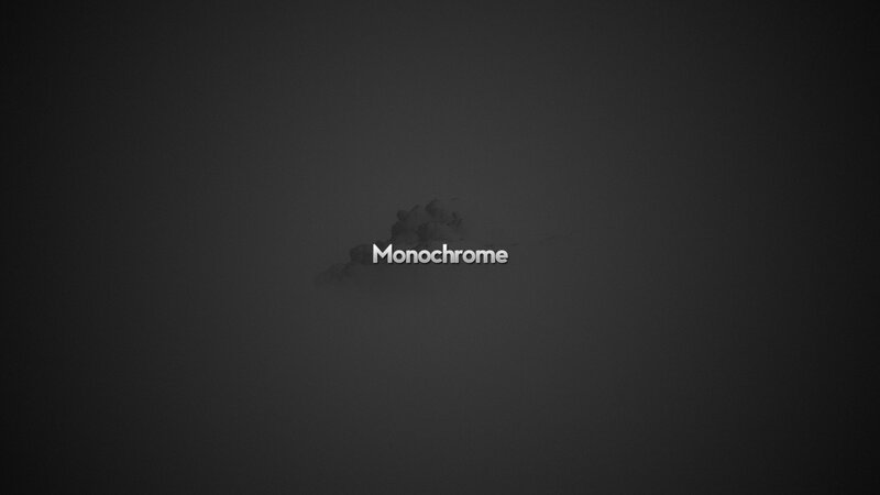 Monochrome text on dark background