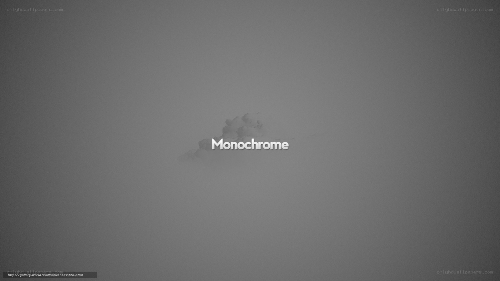 Monochrome text on foggy background
