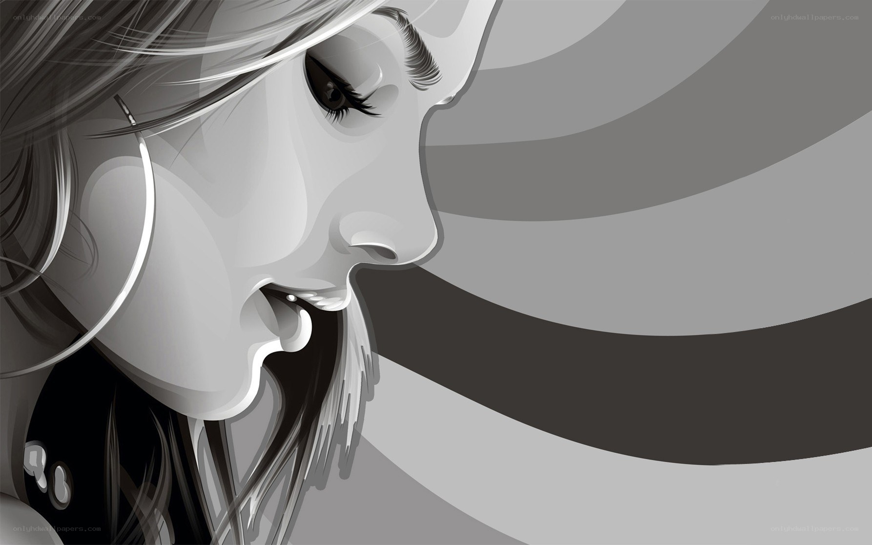 monochrome woman portrait