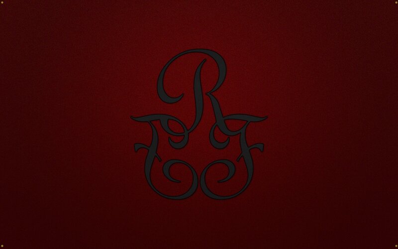 Monogram Logo on Red