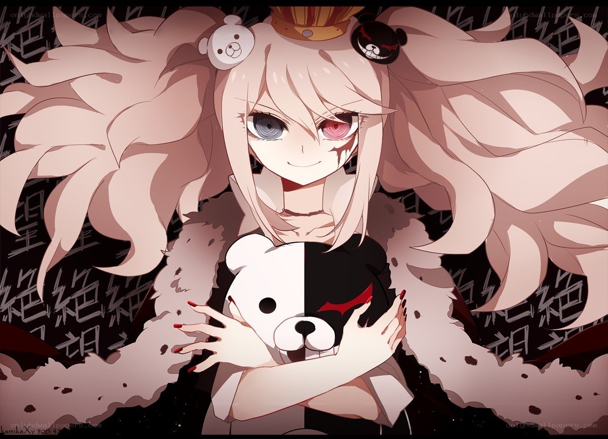 Monokuma character with dual eyes