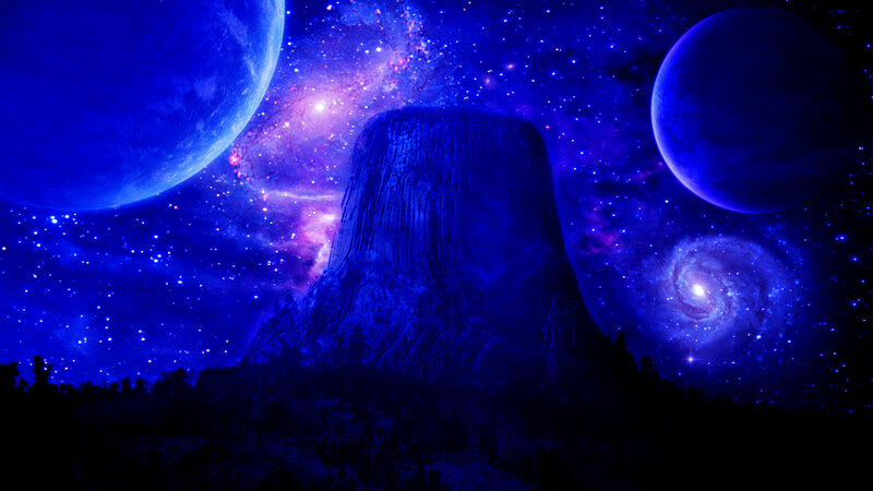 Monolith in Alien Landscape