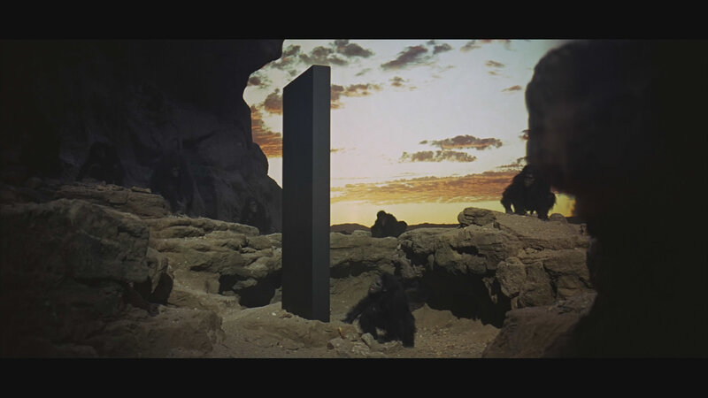 monolith in prehistoric landscape