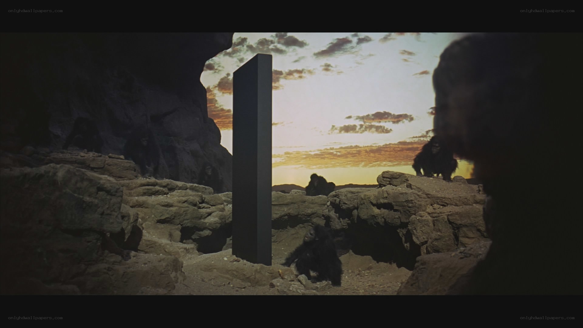 monolith in prehistoric landscape