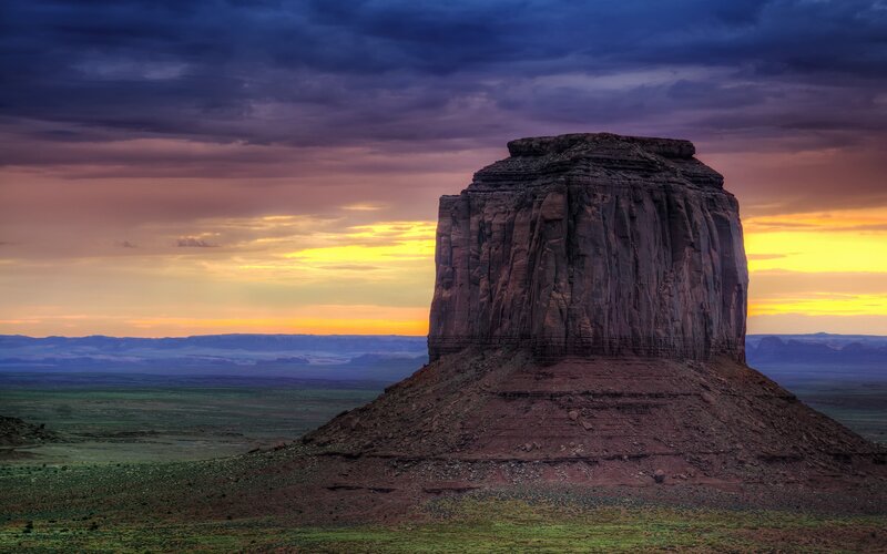 Monolith Rock Formation — Purple