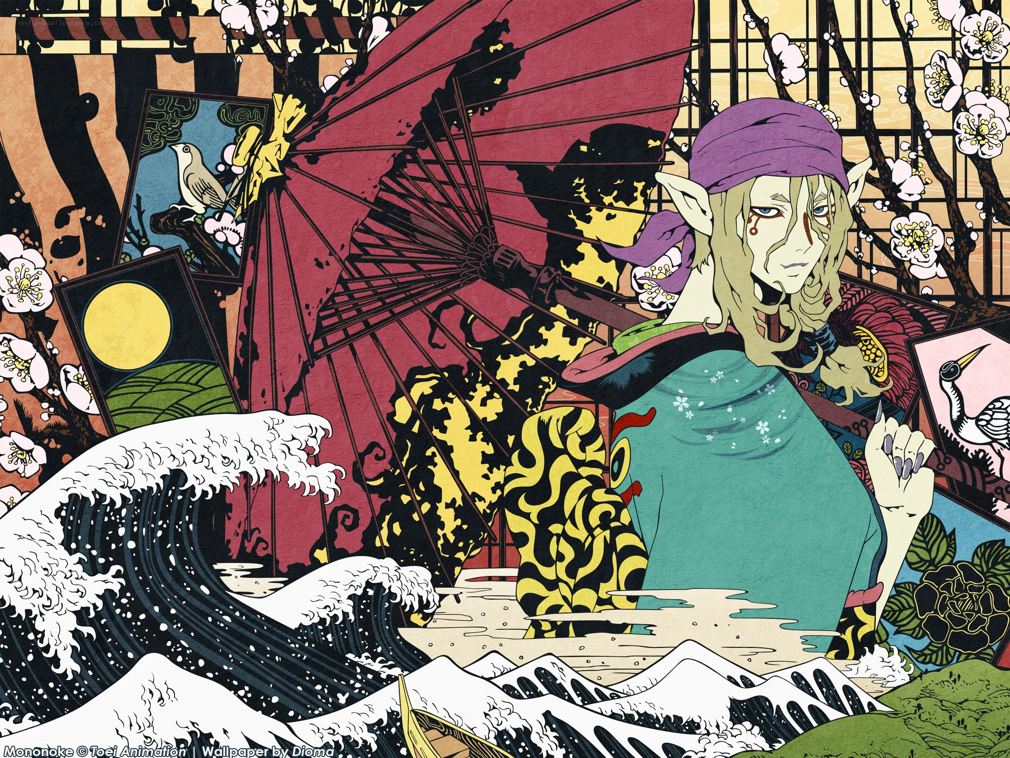 Mononoke character art collage