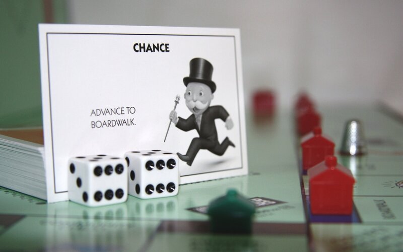 Monopoly Chance Card — White