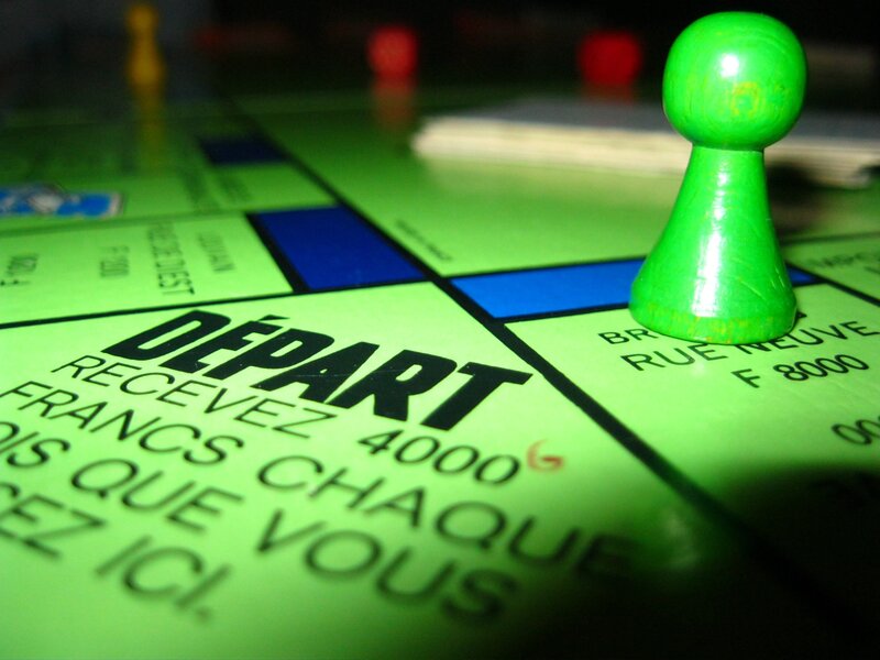 Monopoly game board close-up