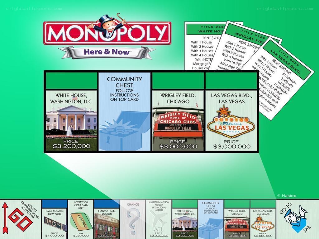 Monopoly Here & Now game board