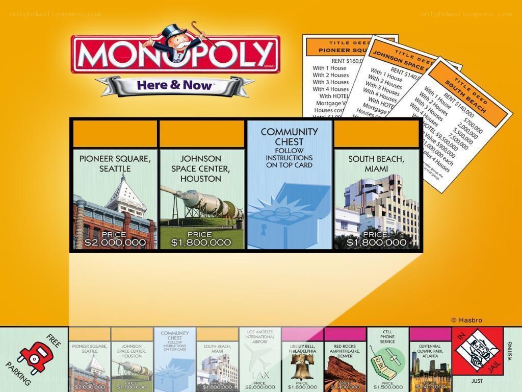 Monopoly Here & Now game board