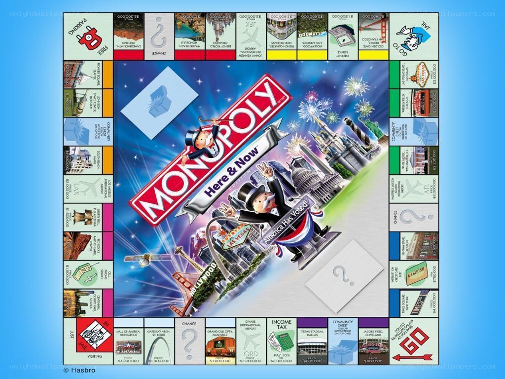 Monopoly Here & Now game board