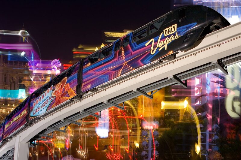 Monorail Train on Track