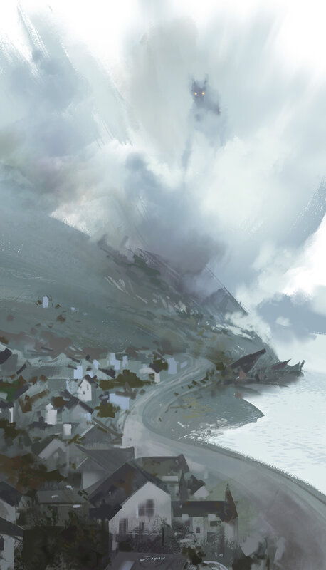 Monster Above Village