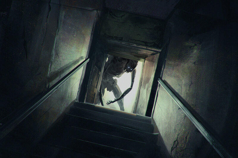 Monster at Staircase