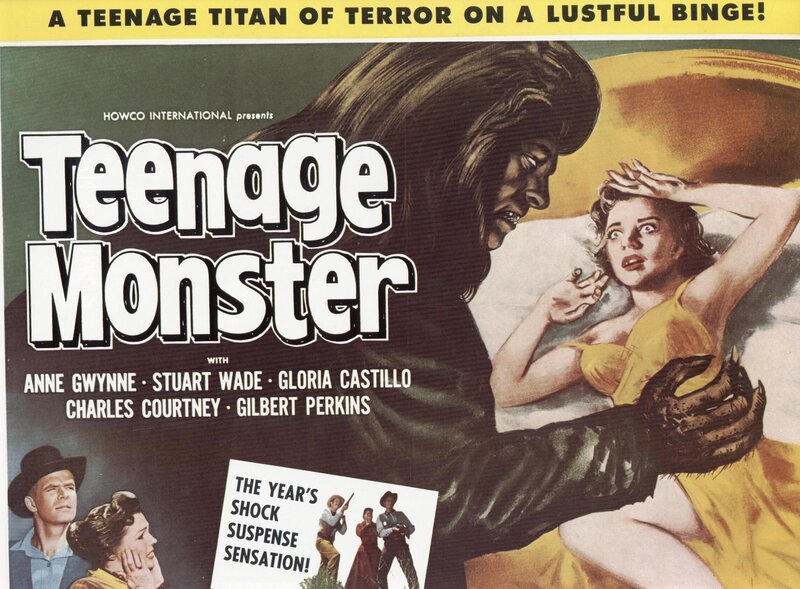 Monster Attacking Woman — Yellow