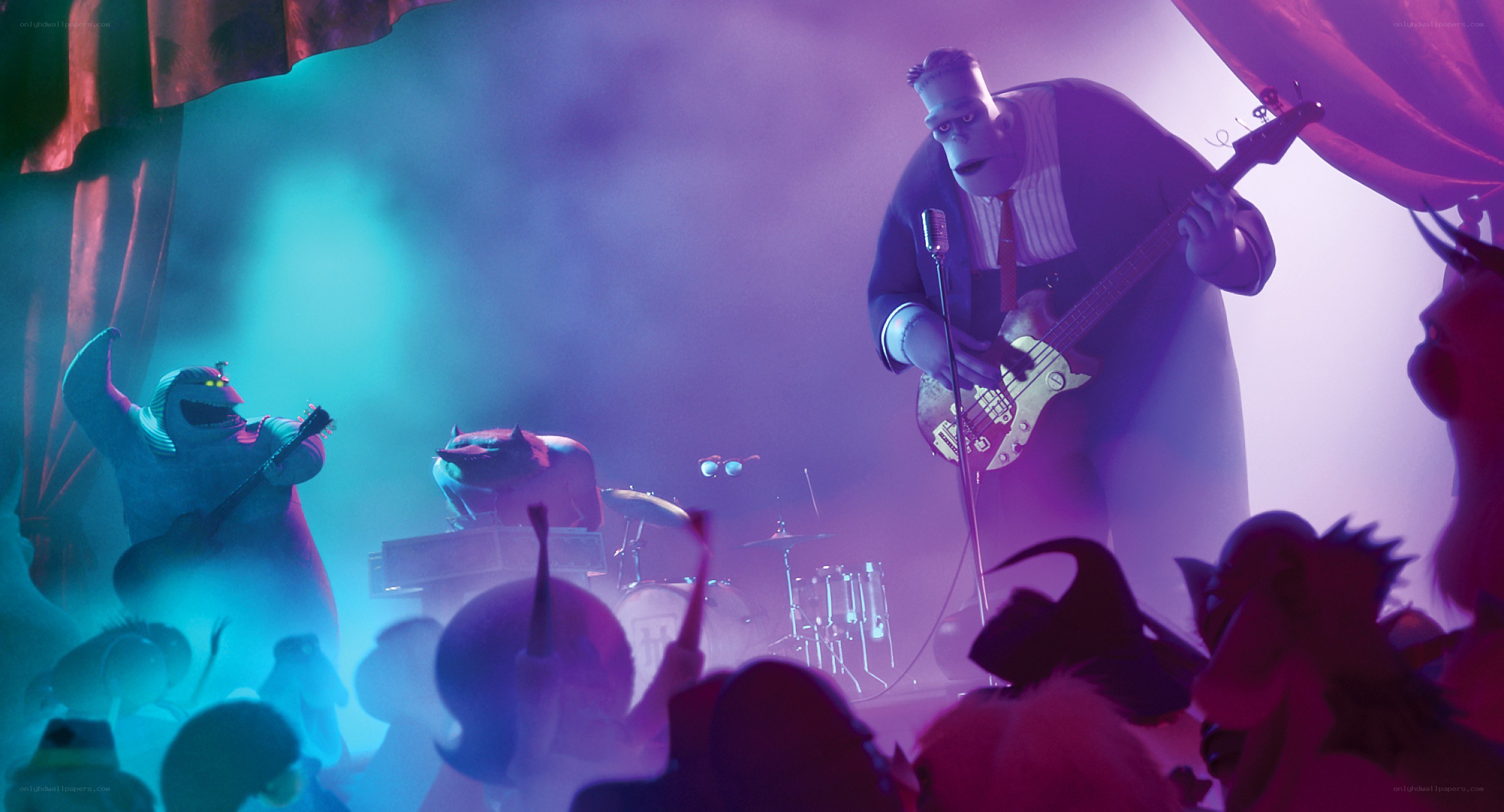 monster band performing on stage