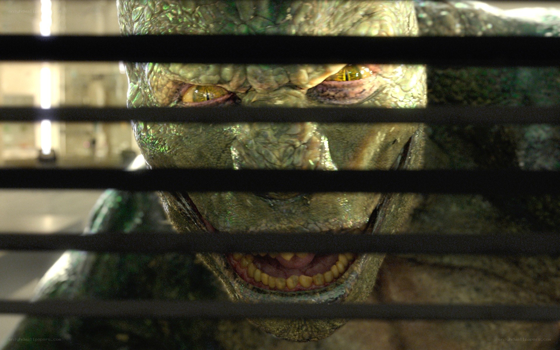 monster behind bars