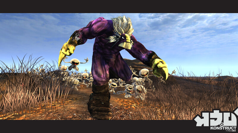 Monster chasing skeletons