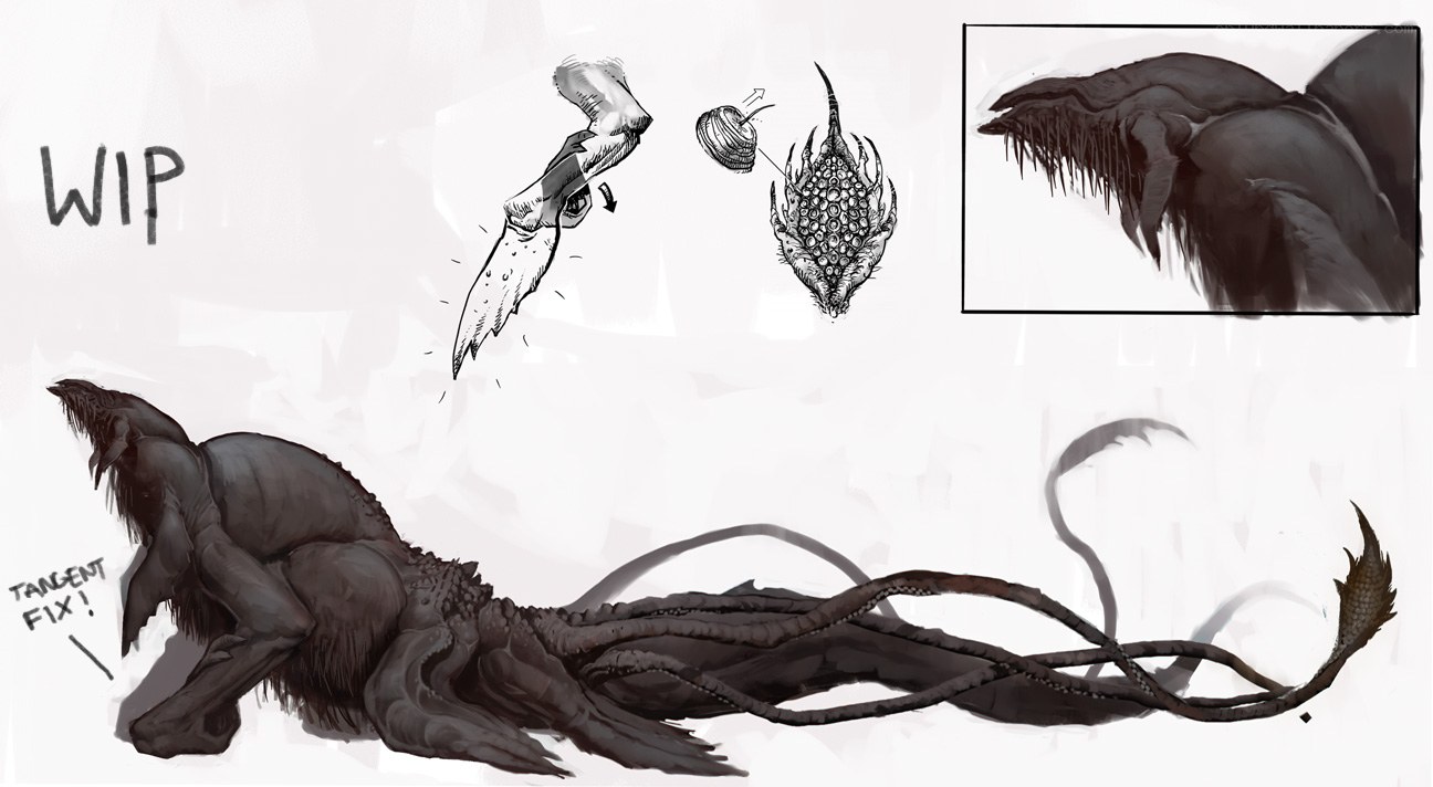 Monster concept art sketch