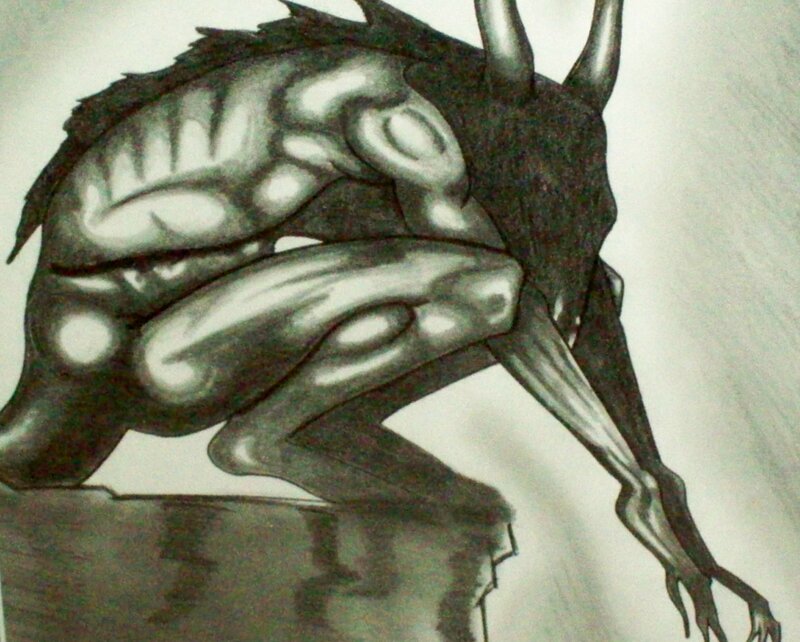 monster creature drawing