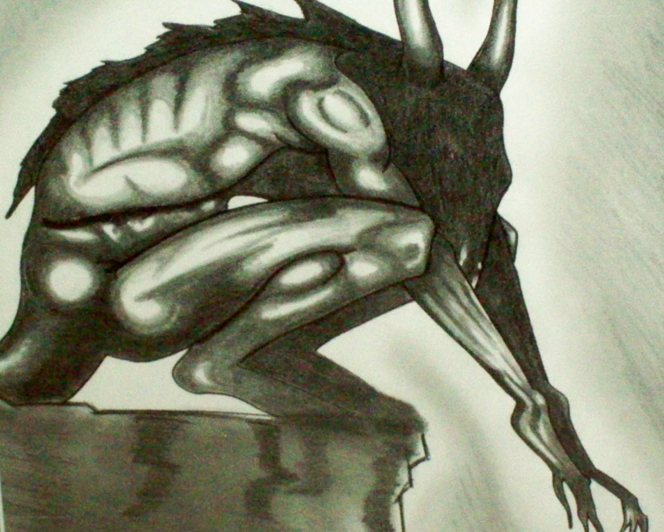 monster creature drawing