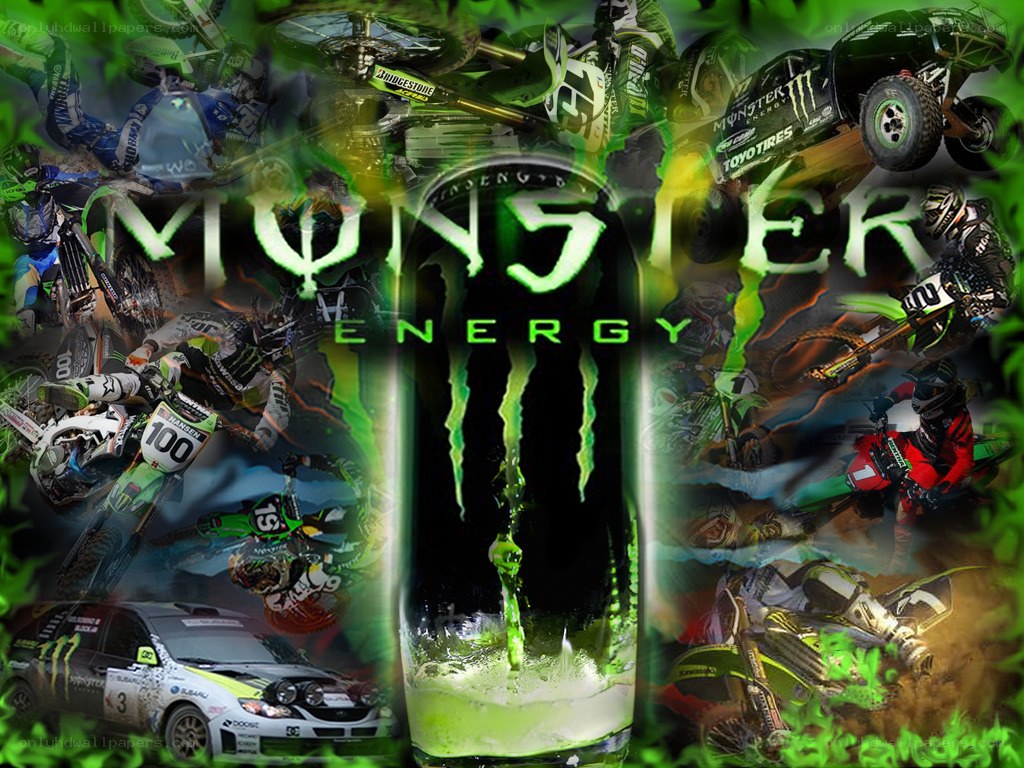 Monster Energy brand collage
