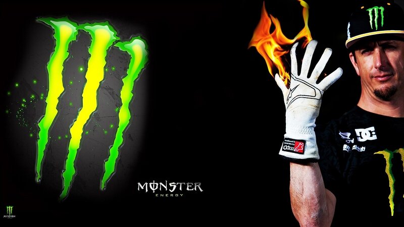 Monster Energy branding and athlete