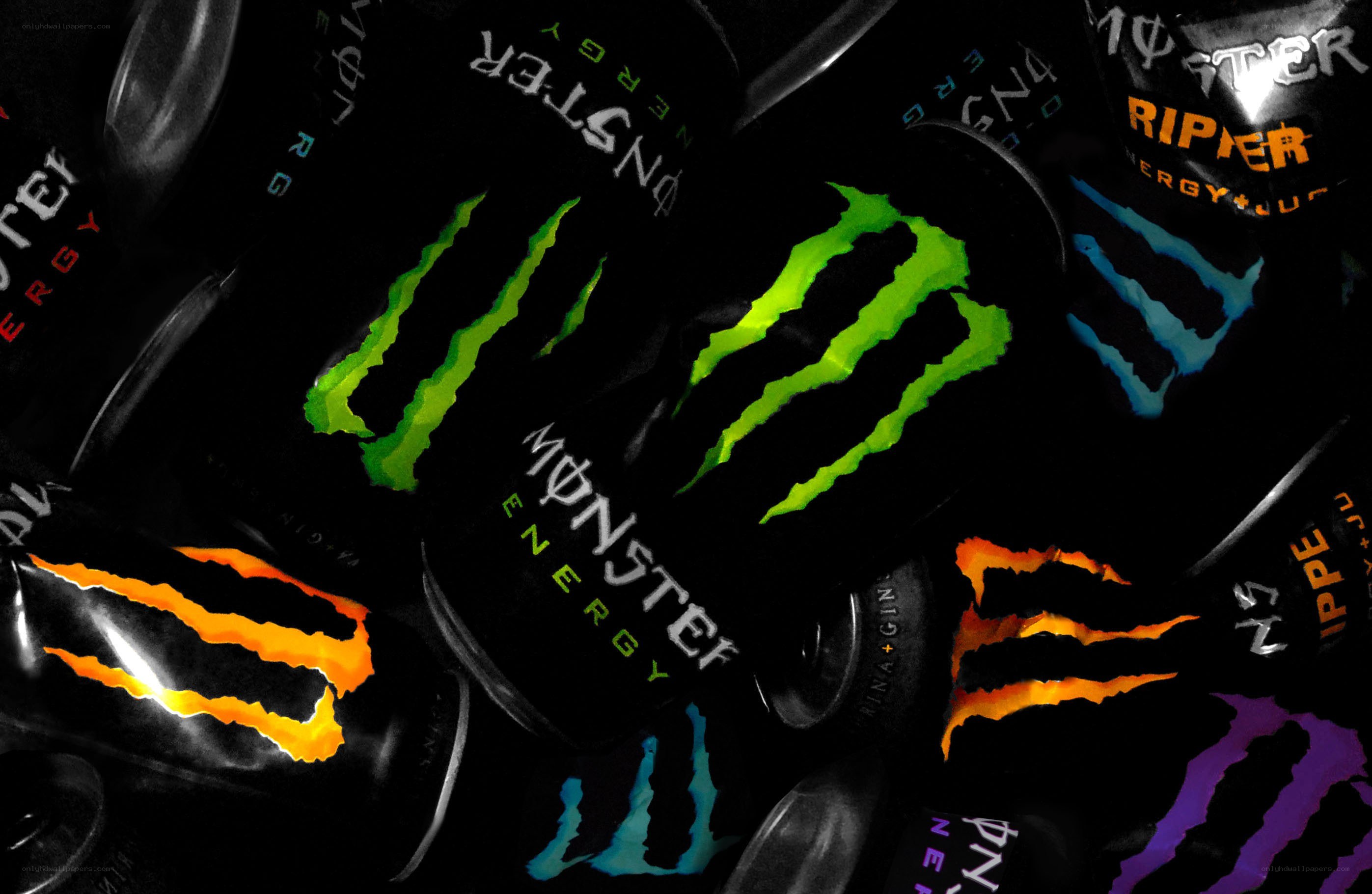 Monster Energy drink cans