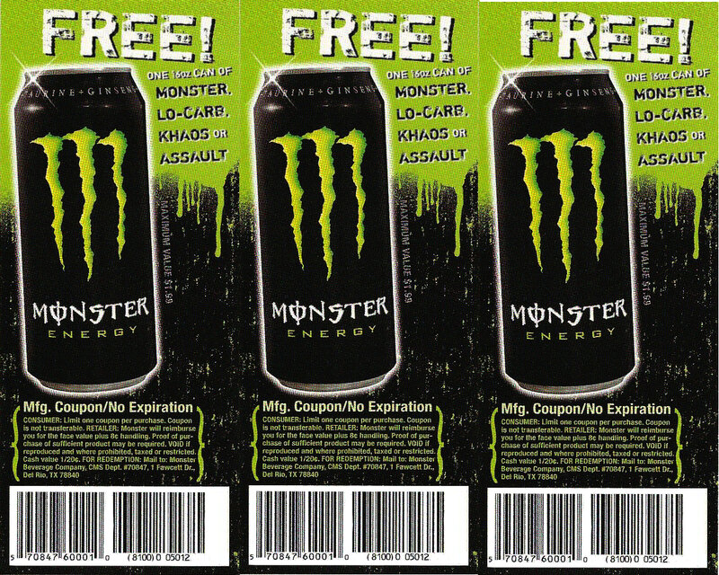 Monster Energy free coupon