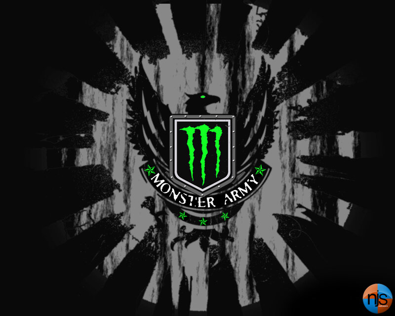 Monster Energy Logo — Black, Aggressive