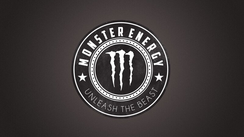 Monster Energy Logo — Black, Bold, Vector Art, Stars